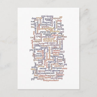 Doric Word Map Postkarte