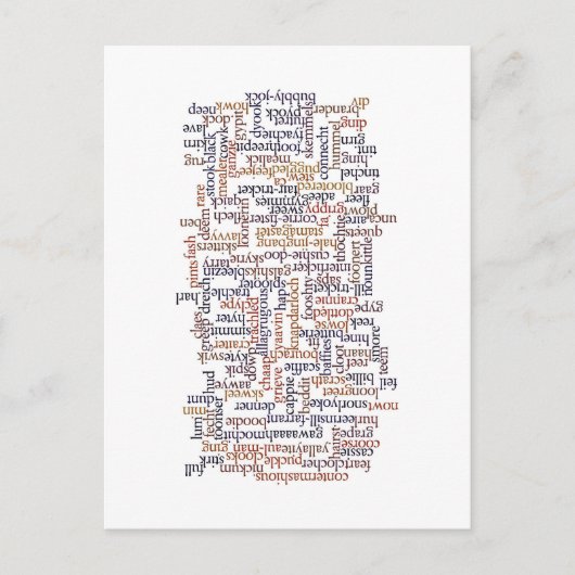 Doric Word Map Postkarte (Vorderseite)