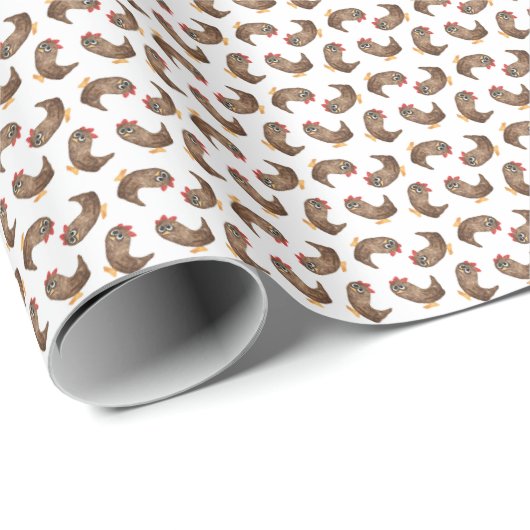 Doris des Hundes Spielzeug-Huhn Geschenkpapier (Rolleneckpunkt)