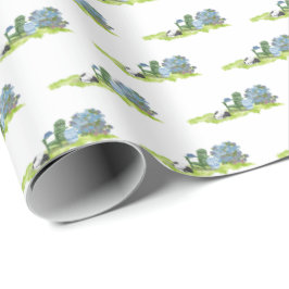 Doris die Hund Sommer Szene Geschenkpapier