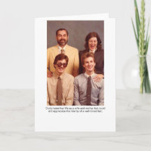 Doris Ehefrau und Mutter Grußkarte