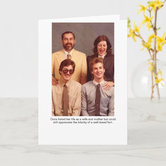 Doris Ehefrau und Mutter Grußkarte Karte (Gelbe Blume)