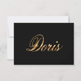 Doris gold Design Lettering Karte