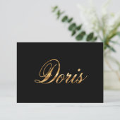 Doris gold Design Lettering Karte (Stehend Vorderseite)