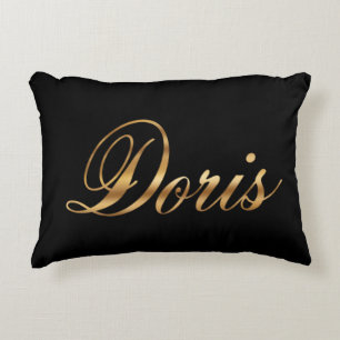 Doris gold Design Lettering Kissen