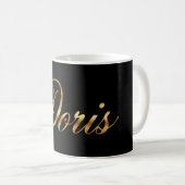 Doris gold Design Lettering Tasse Kaffeetasse (VorderseiteRechts)