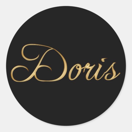 DORIS-Name Personalisierte Geschenkklammer Runder Aufkleber (Vorderseite)