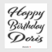 Doris Name Vorname black Sticker Geburtstag (Blatt)