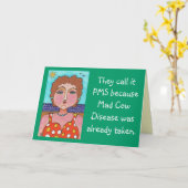 DORIS:  Sie nennen ihn PMS… - Grußkarte Karte (Gelbe Blume)