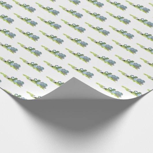 Doris the Dog Summer Scene  Geschenkpapier (Ecke)