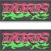 Doris Vorname Name Graffiti Aufkleber Sticker (Vorderseite)
