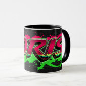 Doris Vorname Name Graffiti red green Tasse (VorderseiteRechts)