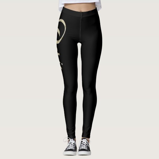 Doris white gold Handwriting Hose Leggings (Vorderseite)