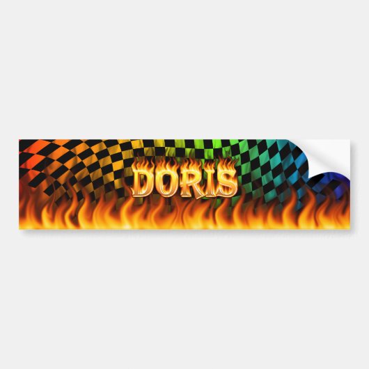 Doris wirkliches Feuer und Autoaufkleber (Vorne)