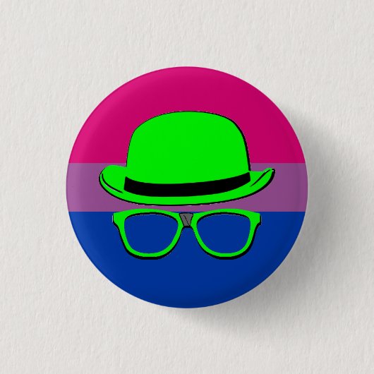 Dork Night Bi Stolz Button (Vorderseite)