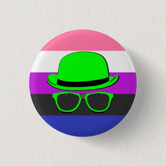 Dork Night Genderfluid Stolz Button (Vorderseite)