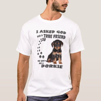 Dorkie Quote Mama, Dackel Yorkie Vater, Niedliche  T-Shirt