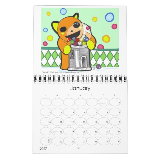 Dorkling 2013 Monthly Wall Calendar Spaß Comic Kalender (Jan 2027)