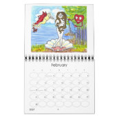 Dorkling 2013 Monthly Wall Calendar Spaß Comic Kalender (Feb 2027)