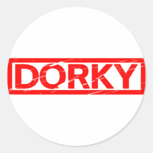 Dorky-Briefmarke Runder Aufkleber