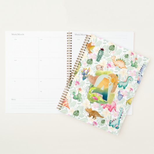 DORKY DINOSAURS BOYS SCHOOL GRANDSON GIFTS CUSTOM PLANER (Anzeige)