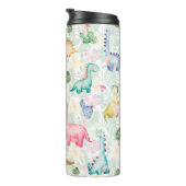 DORKY DINOSAURS MONOGRAM KIDS BOYS MÄDCHEN THERMOSBECHER (Nach rechts gedreht)