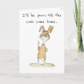 Dorky Rabbit Liebe Card Karte (Vorderseite)