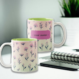 Dorm Decor Hübsch Mimosa Individuelle Name Zweifarbige Tasse