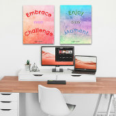 Dorm Decor Positive Vibe Zitat Custom Name Poster