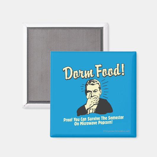 Dorm Food: Überleben Sie Microwave Popcorn Magnet (Vorderseite/Rückseite)