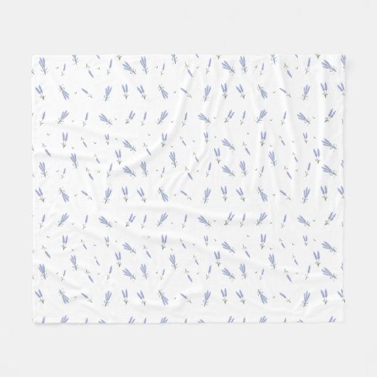 Dorm Lavender Wildblume Blumenmuster Fleecedecke (Vorderseite (Horizontal))