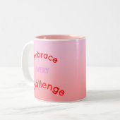 Dorm Life Positive Vibe Quote Individuelle Name Zweifarbige Tasse (Vorderseite Links)