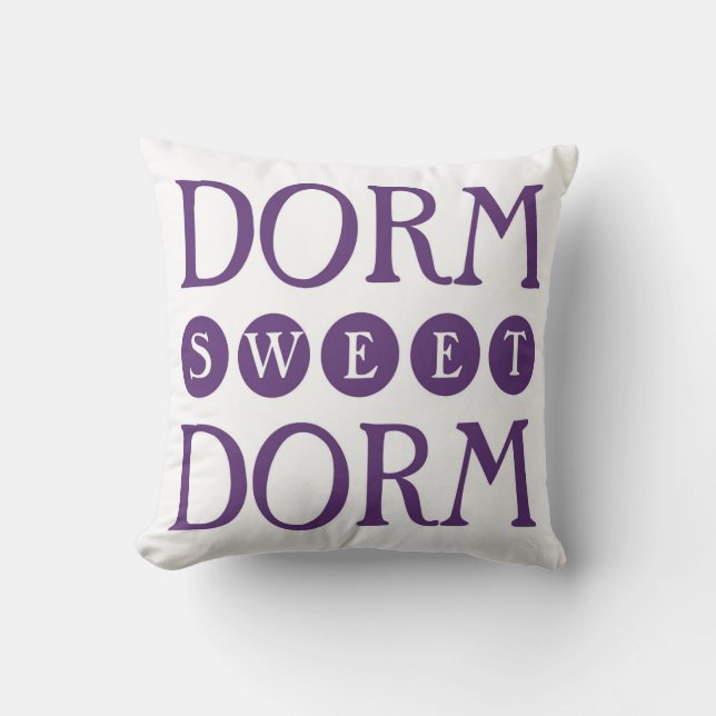 Dorm Room Decor Pillow Dorm Sweet Dorm Kissen (Vorderseite)
