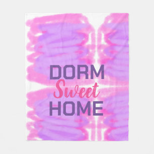 Dorm Swee Dorm Rosa lila Aquarelltext Fleecedecke
