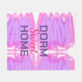 Dorm Swee Dorm Rosa lila Aquarelltext Fleecedecke (Vorderseite (Horizontal))