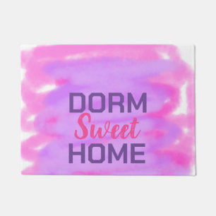Dorm Swee Dorm Rosa lila Aquarelltext Fußmatte