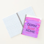 Dorm Swee Dorm Rosa lila Aquarelltext Notizblock (Innenseite)
