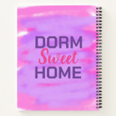 Dorm Swee Dorm Rosa lila Aquarelltext Notizblock (Rückseite)