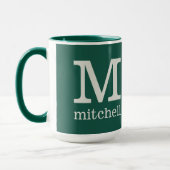 "Dorm Sweet Dorm" benutzerdefinierte Monogramm-Tas Tasse (Links)