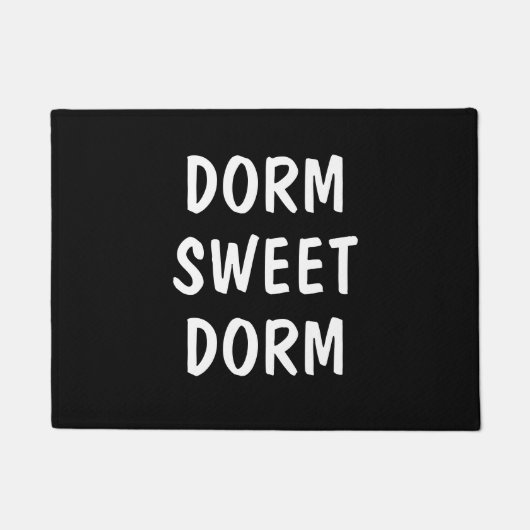Dorm Sweet Dorm Bold Schwarz-weiß Willkommen Fußmatte (Vorderseite)