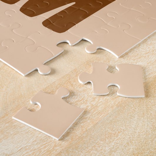 Dorm Sweet Dorm Brown Retro 70er Lettering Puzzle (Seite)