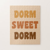 Dorm Sweet Dorm Brown Retro 70er Lettering Puzzle (Vertikal)