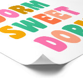 Dorm Sweet Dorm farbenfrohe Buchstaben Grün pink Poster (Ecke)