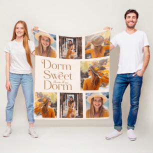 Dorm Sweet Dorm Foto Collage Room Number Orange Fleecedecke