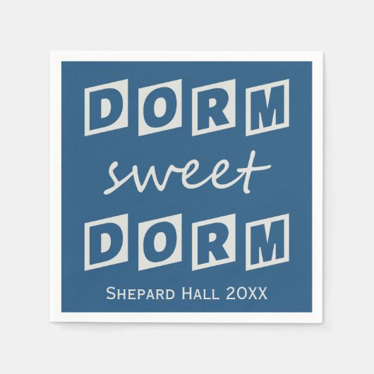 "Dorm Sweet Dorm"-Party-Papierservietten Serviette (Vorderseite)