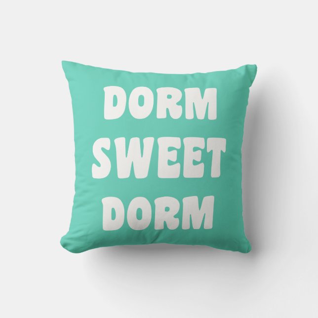Dorm Sweet Dorm Retro Letting in Mint Green  Kissen (Vorderseite)