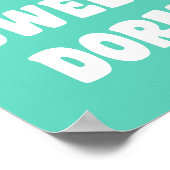 Dorm Sweet Dorm Retro Letting in Mint Green Poster (Ecke)