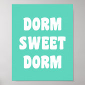 Dorm Sweet Dorm Retro Letting in Mint Green Poster (Vorne)
