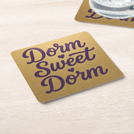 Dorm Sweet Dorm Script Untersetzer Set (angewinkelt)
