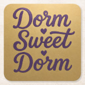 Dorm Sweet Dorm Script Untersetzer Set (Vorderseite)